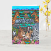 Couleurs de la carte de voeux d'Afrique du Sud (Fleur jaune)