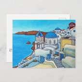 Couleurs de la carte postale de Santorin par Lisa  (Devant / Derrière)