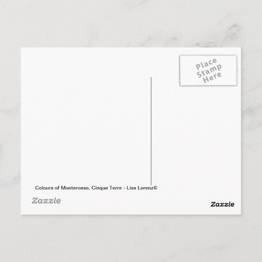 Couleurs de la carte postale Monterosso (Dos)