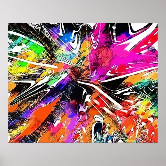 Couleurs de la vie Poster artistique Grafitti Abst (Devant)