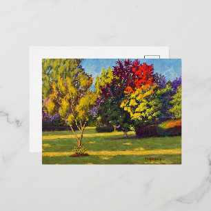 Couleurs de l'automne Foil Carte postale de vacanc