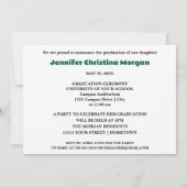 Couleurs de l'école Photo Graduation Invitation (Dos)