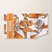 Couleurs de l'équipe de basketball orange (Serviette à main)