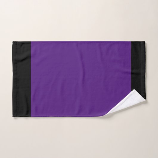 Couleurs De L'Équipe De Sport Violet Et Noir Ensem (Serviette à main)