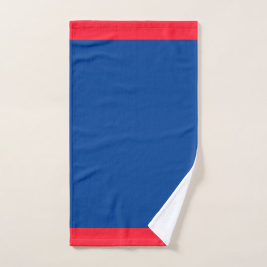 Couleurs De L'Équipe Sport Rouge Et Bleu Serviette (Serviette à main)
