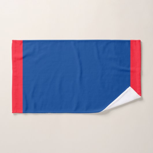Couleurs De L'Équipe Sport Rouge Et Bleu Serviette (Serviette à main)