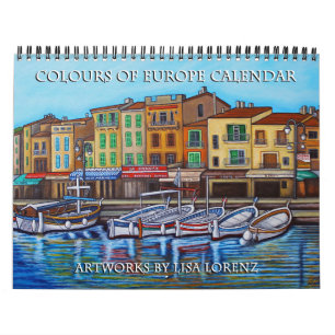 Couleurs de l'Europe Calendrier de 2 pages par Lis