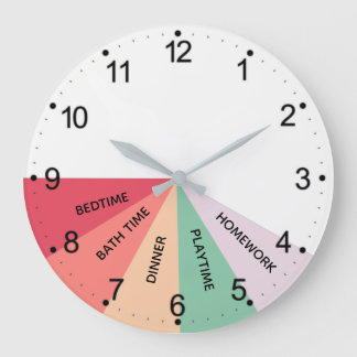 Couleurs de l'horaire quotidien Horloge ronde