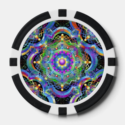 Couleurs de l'Univers Mandala jetons de poker (Recto)
