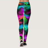 Couleurs de néon brillantes Leggings Motifs (Dos)