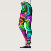 Couleurs de néon brillantes Leggings Motifs (Gauche)