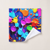 Couleurs de néon explosifs dans l'art Abstrait (Gant de toilette)