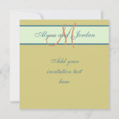 Couleurs de plage de mer de faire-part de mariage (Dos)