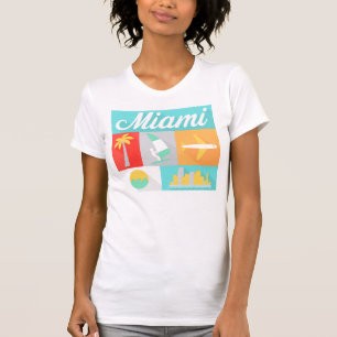 couleurs de T-shirt américain de ville de Miami