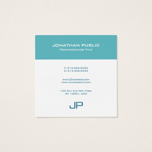 Couleurs de tendance Modèle Monogramme moderne per (Dos)