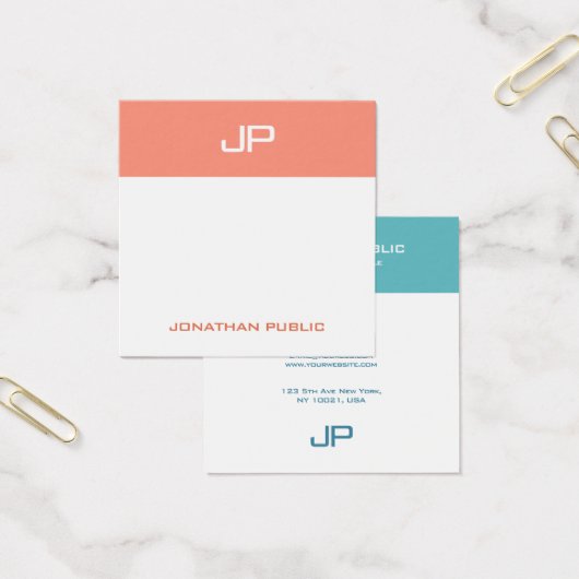 Couleurs de tendance Modèle Monogramme moderne per (Bureau)