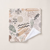 Couleurs de terre avec des formes abstraites décor (Gant de toilette)