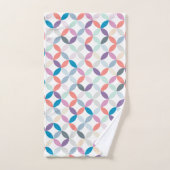 Couleurs de tonalité cool motif circulaire (Serviette à main)