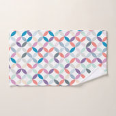 Couleurs de tonalité cool motif circulaire (Serviette à main)