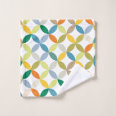 Couleurs de tons chauds motifs à quarts circulaire (Gant de toilette)