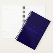 Couleurs Deep Purple Modernes | Nom et Monogramme (Devant avec enveloppe)