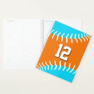 Couleurs d'équipe de baseball softball w numéro de