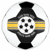 Couleurs d'équipe jaune et noir Nom personnalisé (Devant)