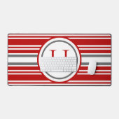 Couleurs d'équipe modernes rayées rouge blanc et g (Clavier et souris)