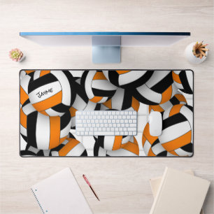 couleurs d'équipe orange noir volleyballs motif av