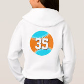 Couleurs d'équipe TOUT maillot numéro softball bas (Dos)
