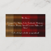 Couleurs des cheveux rouges Cartes de visite de la (Dos)