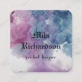 Couleurs déversées dans le carte de visite carré d (Devant)