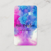 Couleurs déversées dans le carte de visite carré d (Devant)