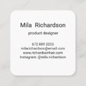 Couleurs déversées dans le carte de visite carré d (Dos)