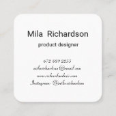 Couleurs déversées dans le carte de visite carré d (Dos)