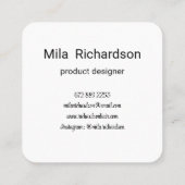 Couleurs déversées dans le carte de visite carré d (Dos)