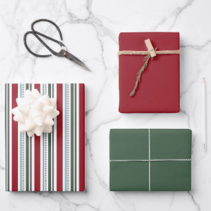 Couleurs d'hiver Enveloppement Papier Plat Set 11