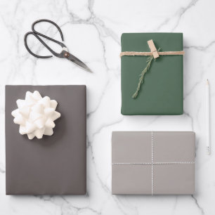 Couleurs d'hiver Enveloppement Papier Plat Set 9