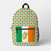 Couleurs d'Irlande sac à dos, Harpe, Drapeau irlan (Recto)