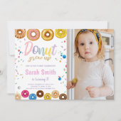 Couleurs Donut Invitations d'anniversaire avec pho (Devant)
