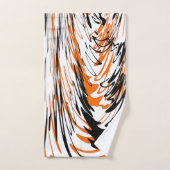 Couleurs du Bengale Orange et lignes noires (Serviette à main)