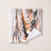 Couleurs du Bengale Orange et lignes noires (Gant de toilette)