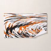 Couleurs du Bengale Orange et lignes noires (Serviette à main)