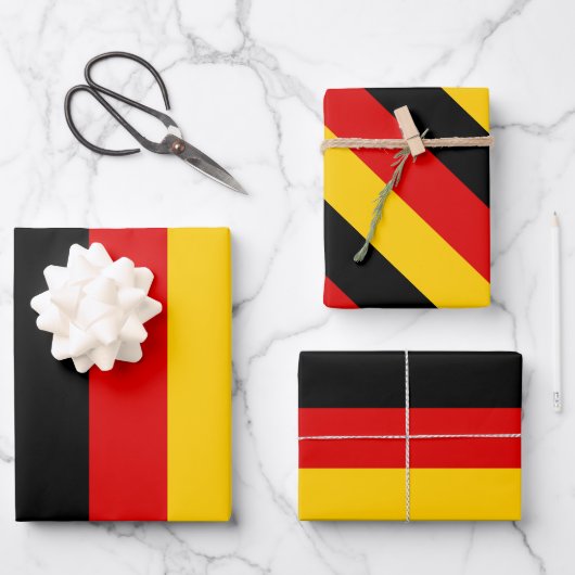 Couleurs du drapeau allemand Papier d'enveloppemen (Recto)