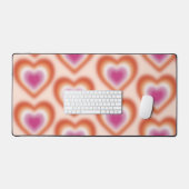 Couleurs du drapeau lesbien avec coeur flou (Clavier et souris)