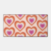 Couleurs du drapeau lesbien avec coeur flou (Recto)