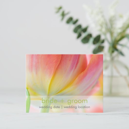 Couleurs du printemps ・ Enregistrer la date Carte (Debout devant)