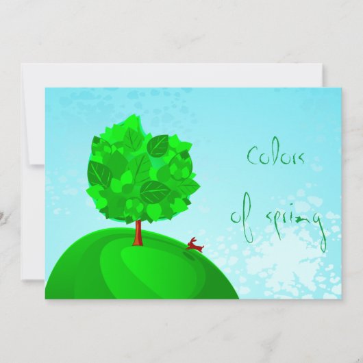 Couleurs du printemps, invitation (Devant)