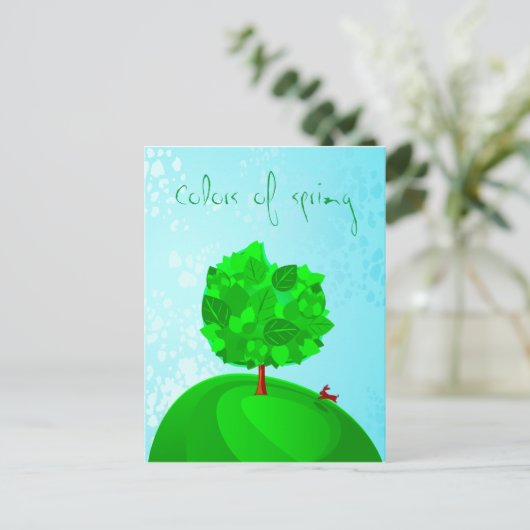 Couleurs du ressort, carte postale (Debout devant)