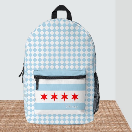 Couleurs du sac à dos de Chicago, drapeau de Chica